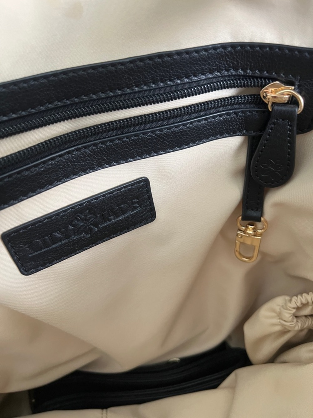 Lily Jade Black Leather Tote Bag - Picture 5 of 5